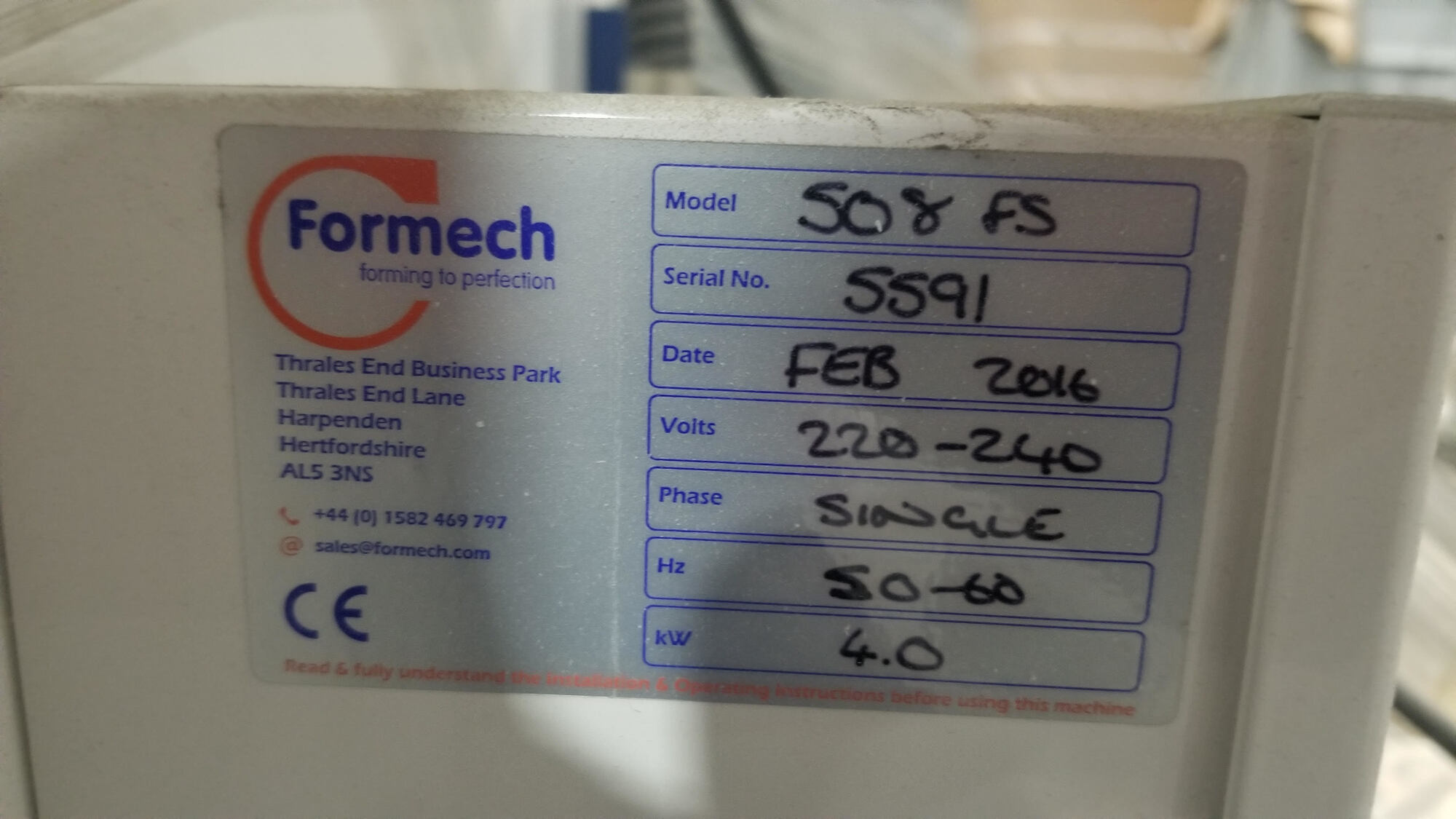 2016 Formech 508FS New Formech Thermoformers | CNC Router Store